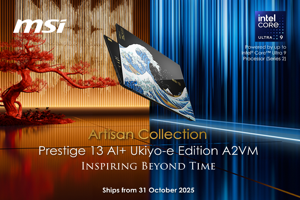 Pre-order the MSI Prestige 13 AI+ Ukiyo-e Edition